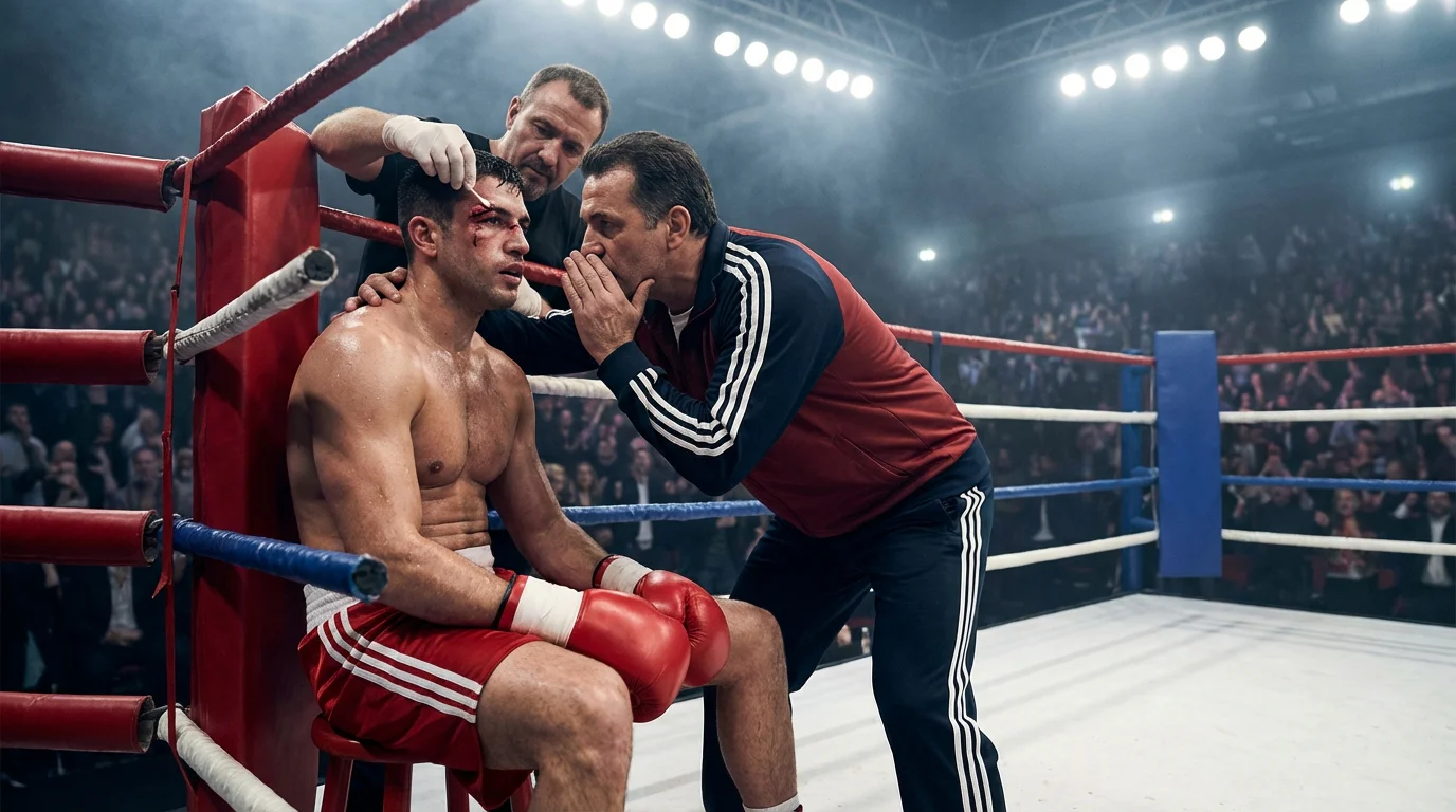 Livewetten Strategie Boxen – Boxer in der Ringecke zwischen zwei Runden